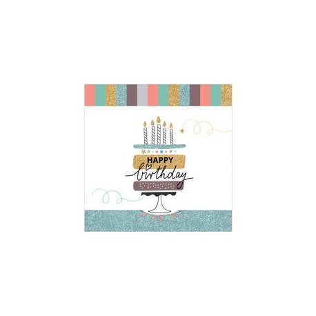 Susy card carte d'anniversaire "happy eco b-day cake"