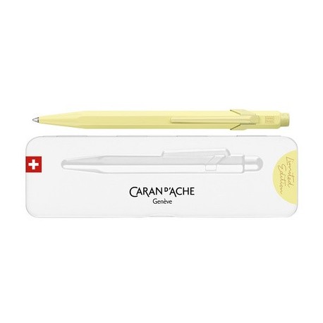 Caran d'ache stylo à bille rétractable 849 bleu polaire