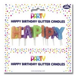 Clairefontaine set bougies d'anniversaire "happy birthday"