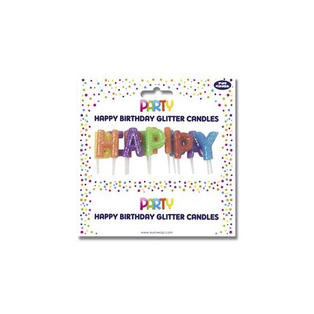 Clairefontaine set bougies d'anniversaire "happy birthday"