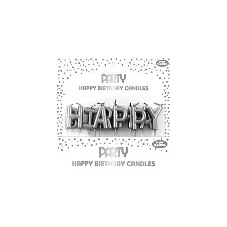 Clairefontaine set bougies d'anniversaire happy birthday, or