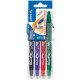 Pilot stylo roller frixion ball 07 set2go, étui de 4