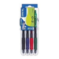 Pilot stylo à encre gel g2 07 set2go, étui de 4