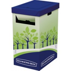 Fellowes bankers box collecteur de recyclage, vert/bleu (LOT DE 2)