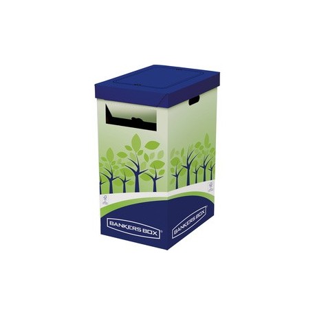 Fellowes bankers box collecteur de recyclage, vert/bleu (LOT DE 2)