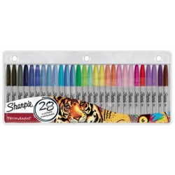 Sharpie marqueur permanent fine, big pack de 28 "lion"