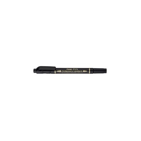 Pentel marqueur permanent pen, double pointe, noir