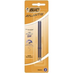 Bic recharge stylo à bille x-smooth refill, bleu, blister 2