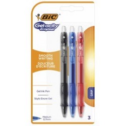 Bic stylo à encre gel "gelocity original", blister de 3