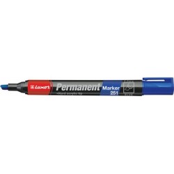 Luxor marqueur permanent 251, pointe biseautée, bleu (LOT DE 12)