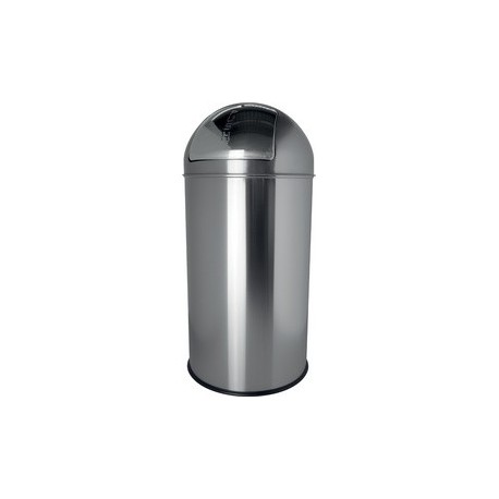 Helit poubelle en métal "the dome", 50 litres, blanc
