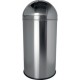 Helit poubelle en métal "the dome", 30 litres, gris moyen