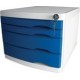 Helit module de classement "the safe", 4 tiroirs, rouge