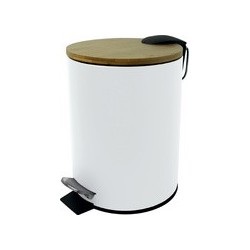 Helit poubelle à pédale "the bamboo", 3 litres, noir