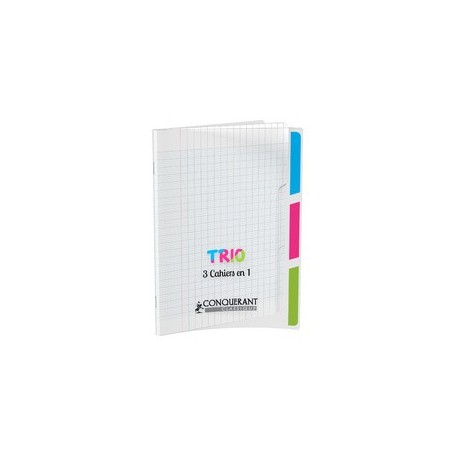 Conquerant classique cahier "3 en 1", 170 x 220 mm, seyès