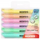 Kores surligneur "high liner plus", couleurs pastel, étui 6