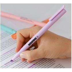 Kores surligneur "high liner pastel", étui de 6
