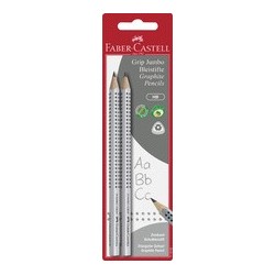 Faber-castell crayon graphite jumbo grip, blister de 2