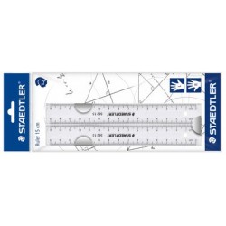 Staedtler règle plate, 300 mm, en plastique, transparent