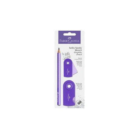 Faber-castell kit d'écriture jumbo grip sparkle pearl