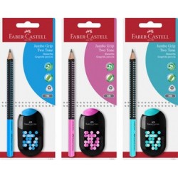 Faber-castell kit d'écriture jumbo grip two tone, blister