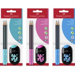 Faber-castell kit d'écriture grip two tone, carte blister