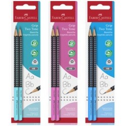 Faber-castell crayon de papier grip 2001 two tone, blister