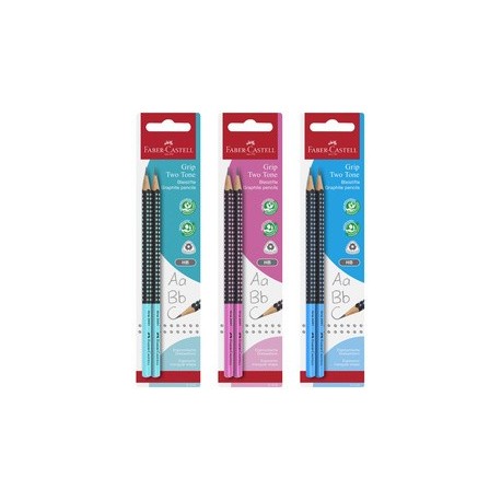 Faber-castell crayon de papier grip 2001 two tone, blister