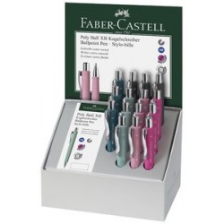 Faber-castell stylo-bille poly ball xb, présentoir