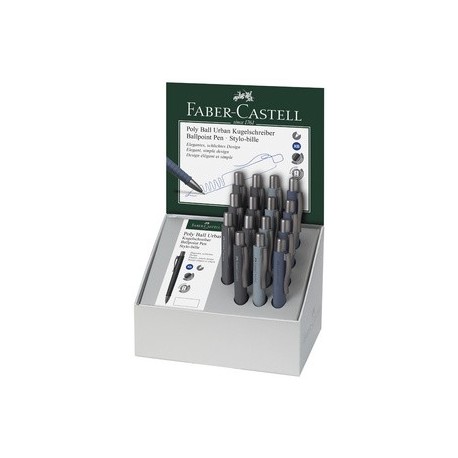 Faber-castell stylo-bille poly ball urban, présentoir