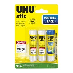 Uhu pack économique bâtons de colle stic et stic magic