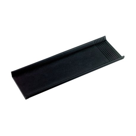 Läufer plumier la linea, en cuir, noir