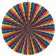 Papstar eventail de décoration "rainbow", multicolore