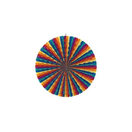 Papstar eventail de décoration "rainbow", multicolore
