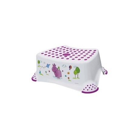 Keeeper marchepied "tomek hippo", avec impression, blanc