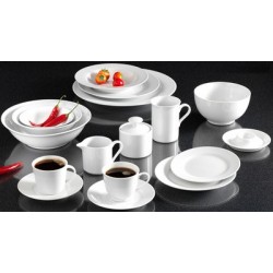 Snap by r & b assiette plate "bianco", en porcelaine (LOT DE 6)
