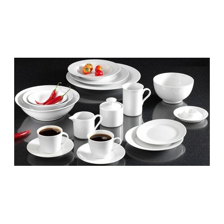Snap by r & b assiette plate "bianco", en porcelaine (LOT DE 6)