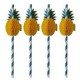 Papstar paille en papier "ananas", 200 mm, bleu/blanc