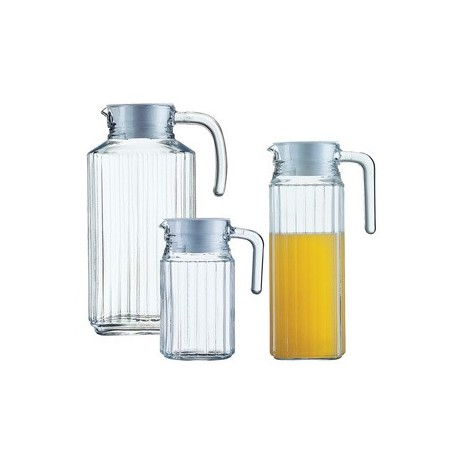 Esmeyer pichet en verre "quadro", avec couvercle, 0,5 l