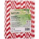 Nature star paille en papier, 197 mm, rayé rouge / blanc
