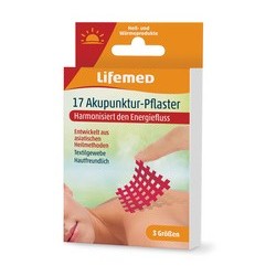 Lifemed pansement d'acupuncture, rouge, 3 tailles
