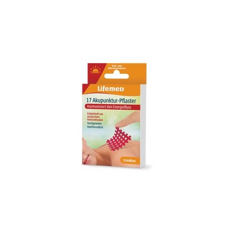 Lifemed pansement d'acupuncture, rouge, 3 tailles