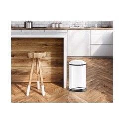 Hailo poubelle à pédale harmony m, 12l, acier inox, argent