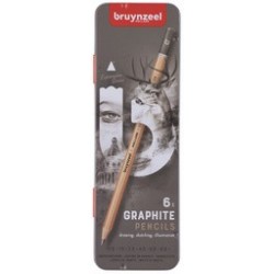 Bruynzeel set de crayons papier expression, étui métal de 6