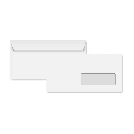 Clairalfa enveloppes dl, 110 x 220 mm, blanc recyclé