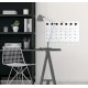 Sigel sous-main en papier / calendrier mural, noir-blanc