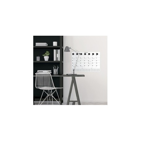 Sigel sous-main en papier / calendrier mural, noir-blanc