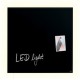 Sigel tableau magnétique en verre artverum led light, noir