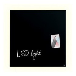 Sigel tableau magnétique en verre artverum led light, rouge