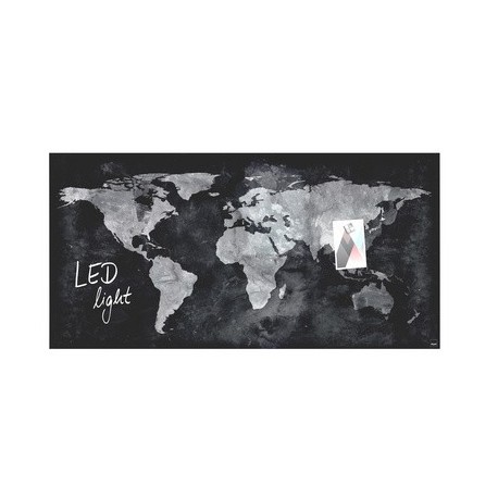 Sigel tableau magnétique en verre artverum led light, carte